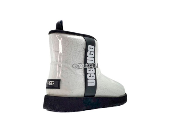 Женские прозрачные мини угги Classic Clear Mini Natural White