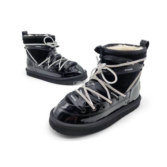 Женские короткие угги Ugg Chanel Lunar Black