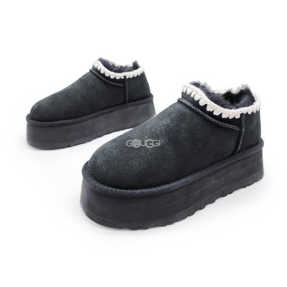 Женские ультра мини угги на платформе Ugg Ultra Mini Platform Black 