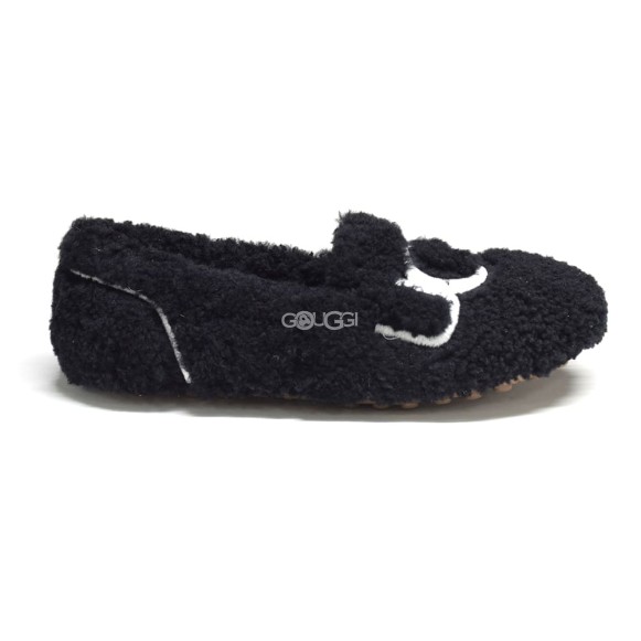 Женские мокасины UGG Hailey Fluff Loafer Black