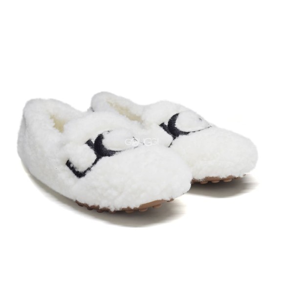 Женские мокасины UGG Hailey Fluff Loafer White