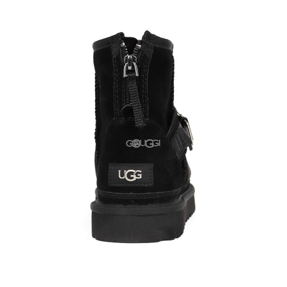 Мужские ультра короткие угги UGG Classic Ultra Mini Hybrid Strap Short Boots Black