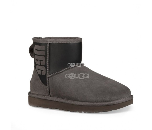 Женские мини угги Classic Mini Ugg Sparkle Boot Grey