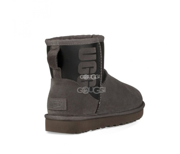 Женские мини угги Classic Mini Ugg Sparkle Boot Grey