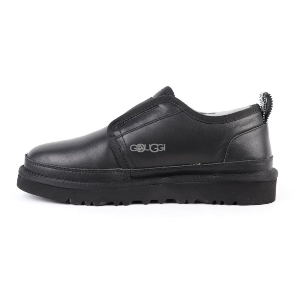 Мужские слиперы Ugg Mens Slippers Flex Leather Black