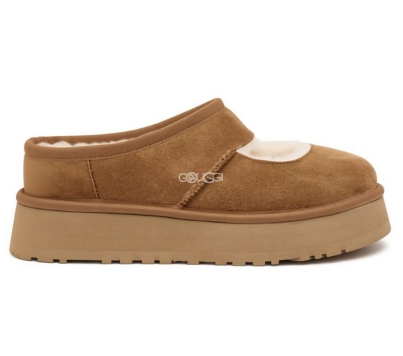 Женские слипоны на платформе Ugg Bea Mary Jane Chestnut
