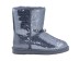 Женские короткие угги с пайетками Classic Short Sparkles Silver