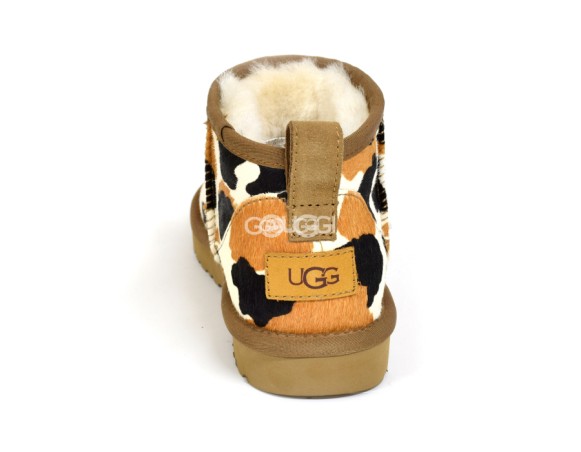 Женские ультра мини угги Ultra Mini Cow Print Chestnut