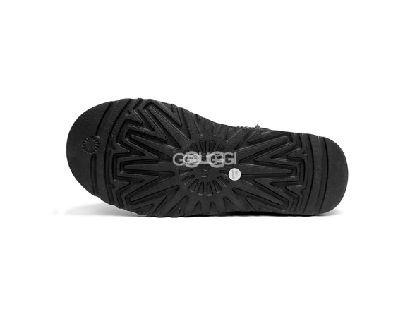 Женские кожаные ультра мини угги Ultra mini Leather Black