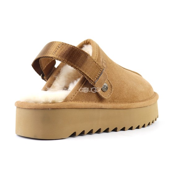 Женские сандалии Goldenstar Clog Platform Chestnut