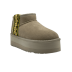 Женские мини угги на платформе Classic Ultra Mini Braid Plat Boot Sand