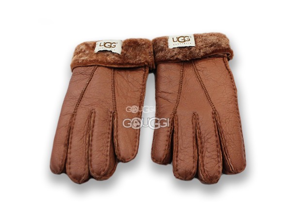 меховые перчатки женские Chestnut Leather