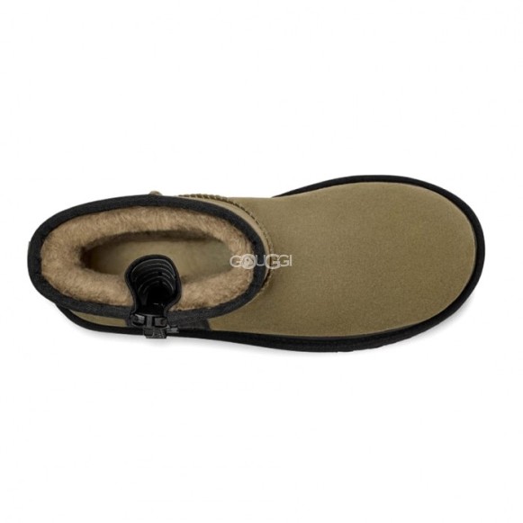 Женские угги Mini Zipper Tape Logo - Burnt Olive