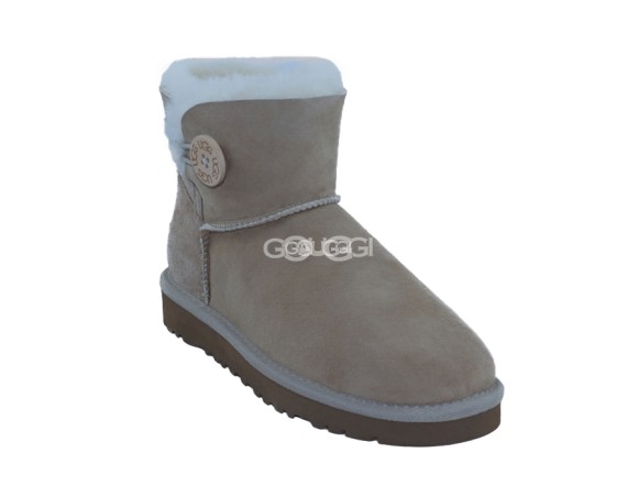 Женские мини угги с пуговицей Mini Bailey Button Sand