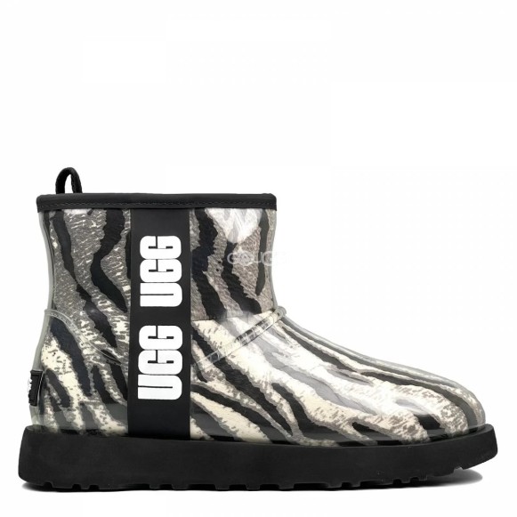 Женские прозрачные мини угги Ugg Classic Clear Mini Zebra