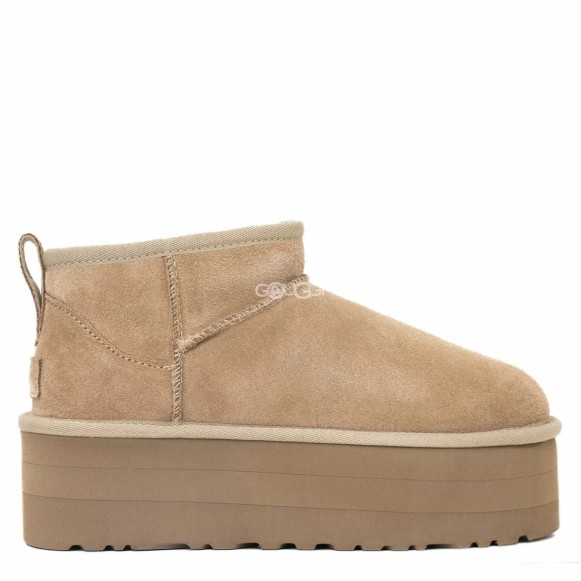 Женские ультра мини угги на платформе Ugg Classic Ultra Mini Platform Sand