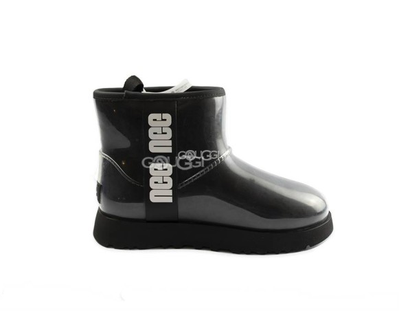 Женские прозрачные мини угги Classic Clear Mini Black