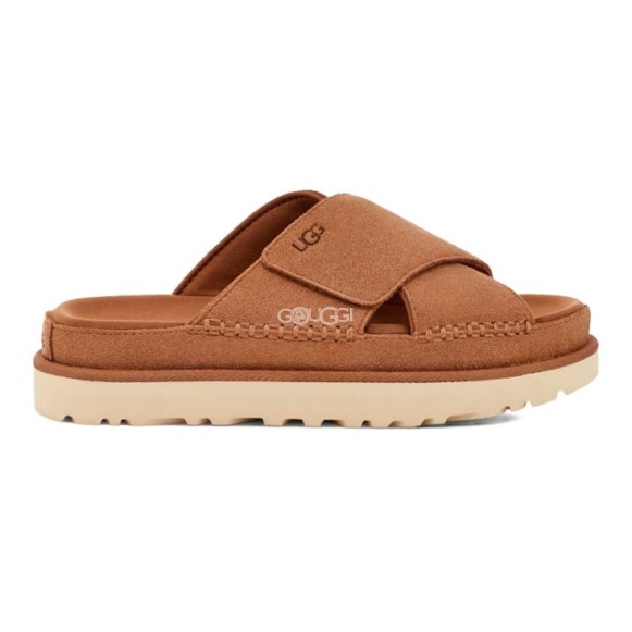 Женские шлепанцы Ugg Goldenstar Cross Chestnut