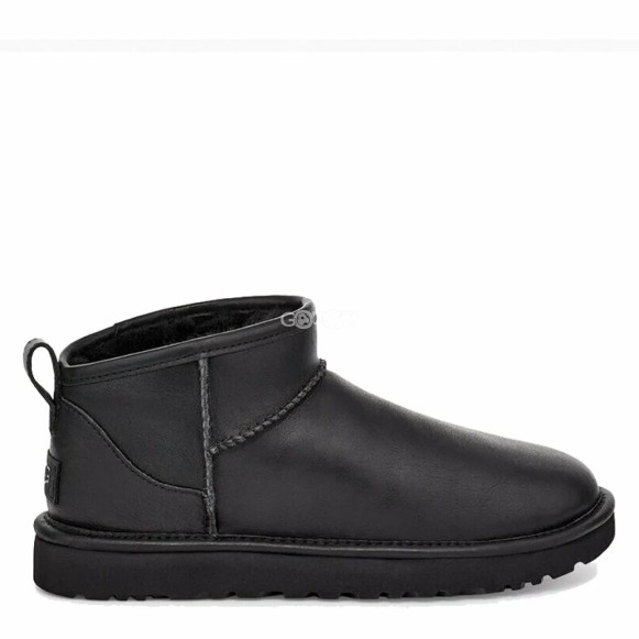 Женские кожаные ультра мини угги Ugg Classic Ultra Mini Leather Black