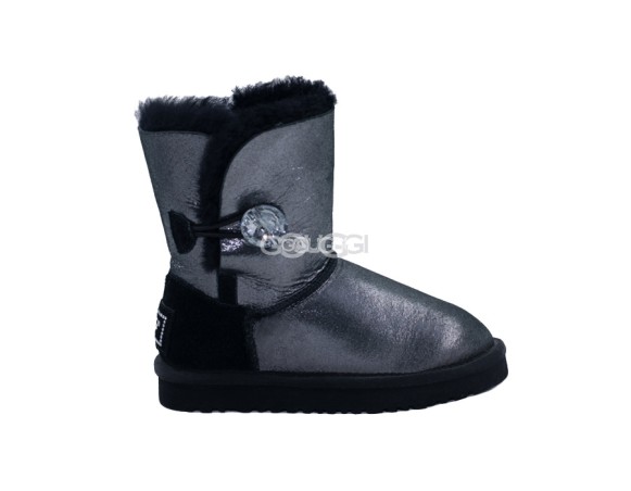 Детские угги с пуговицей Kids Bailey Button Glitter Black