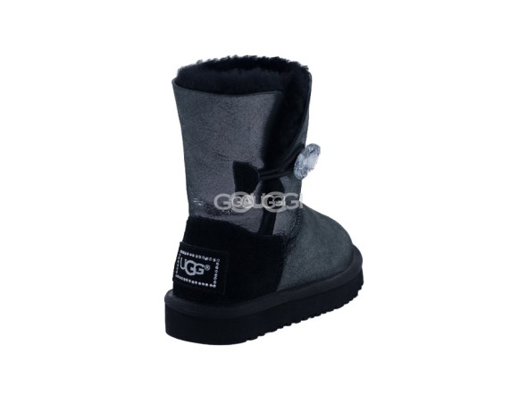Детские угги с пуговицей Kids Bailey Button Glitter Black