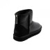 Женские мини угги на молнии Ugg Classic Mini Zip Metallic Black (без камней)