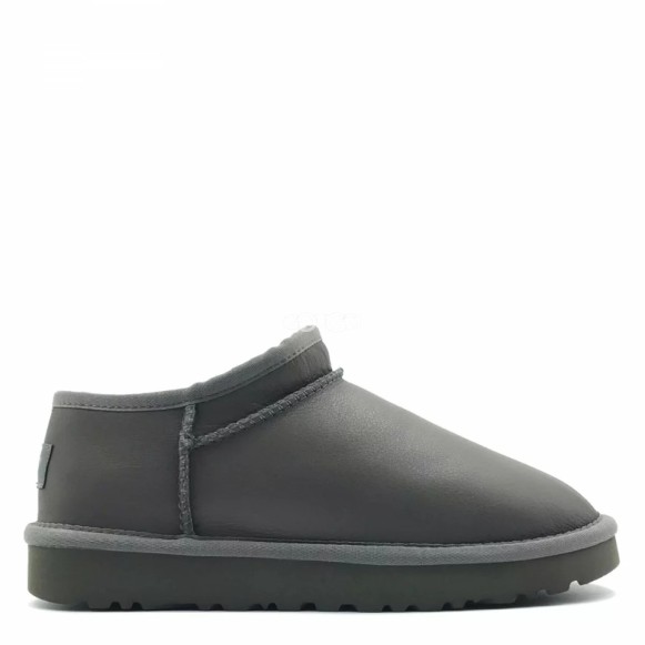 Женские обливные ультра мини угги Ugg Ultra Mini Tasman Leather Grey