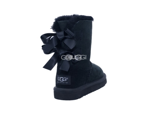 Детские угги с бантиками Kids Bailey Bow Black