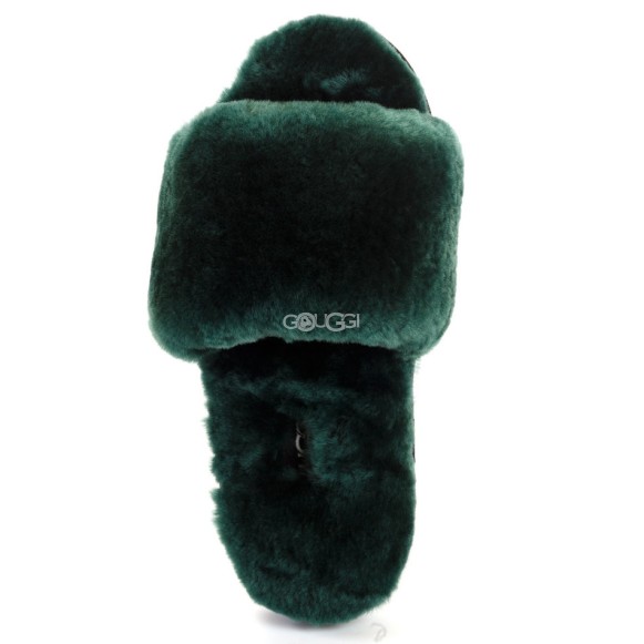 Женские тапочки Fluff Slide Slippers Dark Green