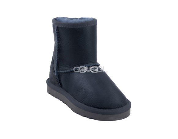 Детские короткие угги Kids Classic Short Metallic Grey