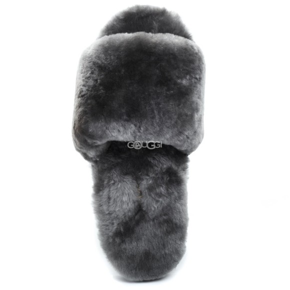 Женские тапочки Fluff Slide Slippers Dark Grey