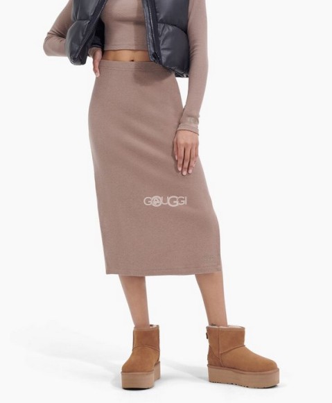 Женские мини угги на платформе UGG Classic Mini Platform Grey Violet