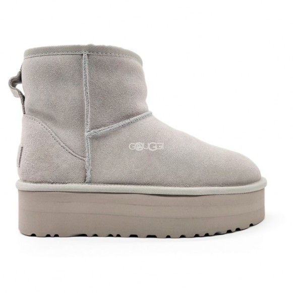 Женские мини угги на платформе UGG Classic Mini Platform Grey Violet