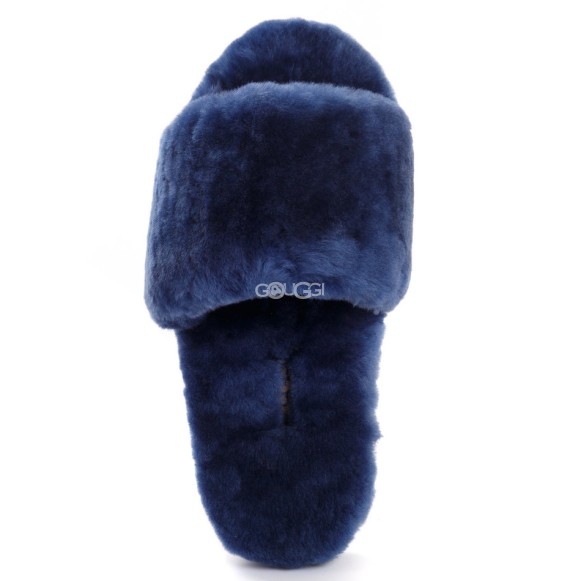 Женские тапочки Fluff Slide Slippers Navy Blue