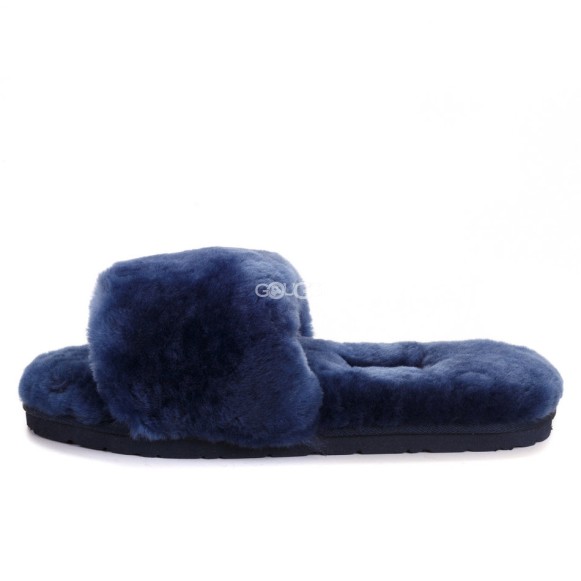 Женские тапочки Fluff Slide Slippers Navy Blue