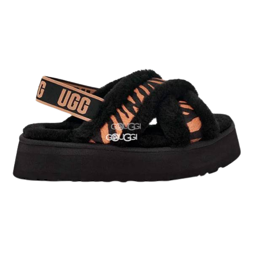 Женские сандалии Ugg Disco Cross Slide Tiger Print