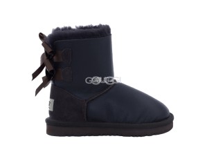 Kids Bailey Bow Metallic Chocolate