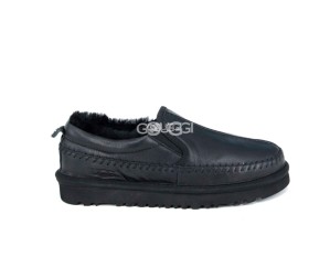 Mens Stitch Leather Black