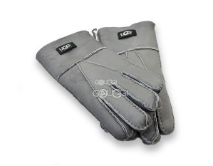 Меховые перчатки мужские Suede Dark Grey