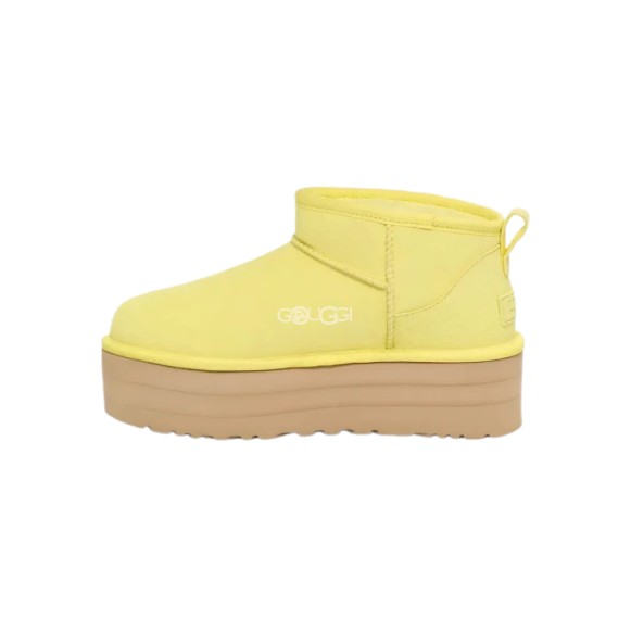 Женские ультра мини угги на платформе Classic Ultra Mini Platform Pearfect Yellow