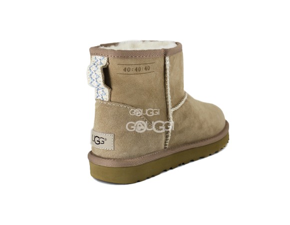 Женские мини угги Classic Mini 40:40:40 Sand