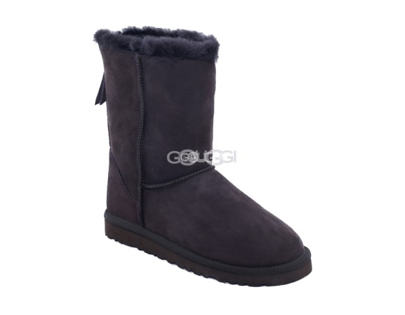 Женские короткие угги на молнии Classic Short ZIP Chocolate