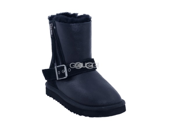 Детские короткие угги Kids Classic Short Blaise Metallic Black