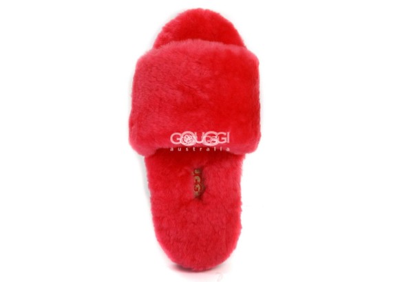 Женские тапочки Fluff Slide Slippers Red
