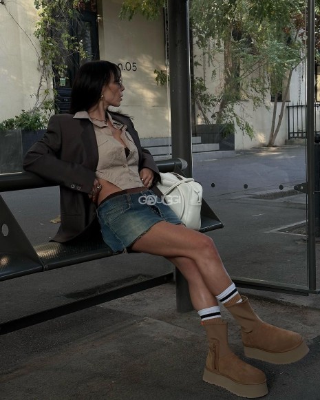 Женские вязаные угги UGG Classic Dipper Chestnut