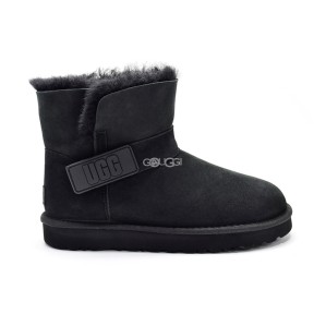 Ugg Mini Bailey Graphic Logo Suede Black