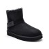 Женские мини угги Ugg Mini Bailey Graphic Logo Suede Black
